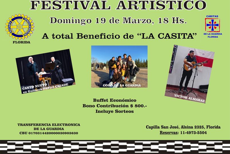 FESTIVAL ARTÍSTICO A BENEFICIO DE LA CASITA